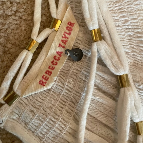 Rebecca Taylor White Macrame Feather Dress - Picture 4 of 5